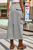 Casual Street Solid Draw String Pocket Loose Type A Patchwork Bottoms