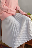 Elegant Solid Pleated High Waist Type A Solid Color Bottoms