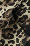 Casual Print Leopard Pocket Loose Type A Full Print Bottoms