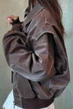 Casual Street Solid Color Patchwork Zipper Turndown Collar Outerwear