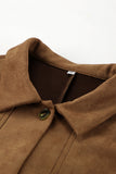 Casual Street Solid Color Pocket Buttons Turndown Collar Outerwear