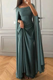 Sexy Slit Square Neck Evening Dresses