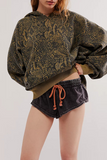 Casual Street Flowers Snakeskin Print Leopard Pocket Hoodies(5 Colors)