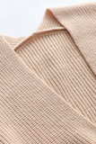 Casual Solid Color Weave V Neck Sweaters(5 Colors)