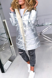 Casual Pocket Zipper Hooded Outerwear(3 Colors)