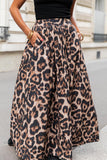 Casual Leopard Pocket Loose High Waist Type A Full Print Bottoms