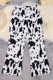 Casual Street Geometric Print Contrast Straight High Waist Speaker Full Print Bottoms