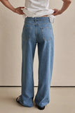 Casual Distressed Contrast High Waist Loose Denim Jeans