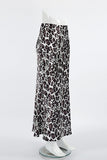 Elegant Leopard Zipper Contrast High Waist Type A Full Print Bottoms