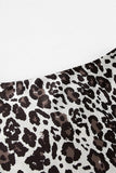 Elegant Leopard Zipper Contrast High Waist Type A Full Print Bottoms