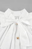 Elegant Lace Up Buckle Ribbon Collar A Line Dresses(3 Colors)