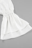 Elegant Lace Up Buckle Ribbon Collar A Line Dresses(3 Colors)