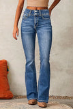 Casual Distressed High Waist Skinny Denim Jeans(3 Colors)