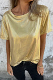 Casual Solid Color O Neck T-Shirts(5 Colors)