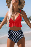 Fashion Sexy Print Split Joint Swimwears(4 colors)