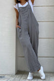 Fashion Casual Solid Spaghetti Strap Loose Jumpsuits(3 Colors)